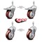Service Caster 4 Inch Maroon Polyurethane Swivel 10mm Stem Caster Total Lock Brake, 2PK SCC-TSTTL20S414-PPUB-MRN-M1015-2-S-2 - alternate 2